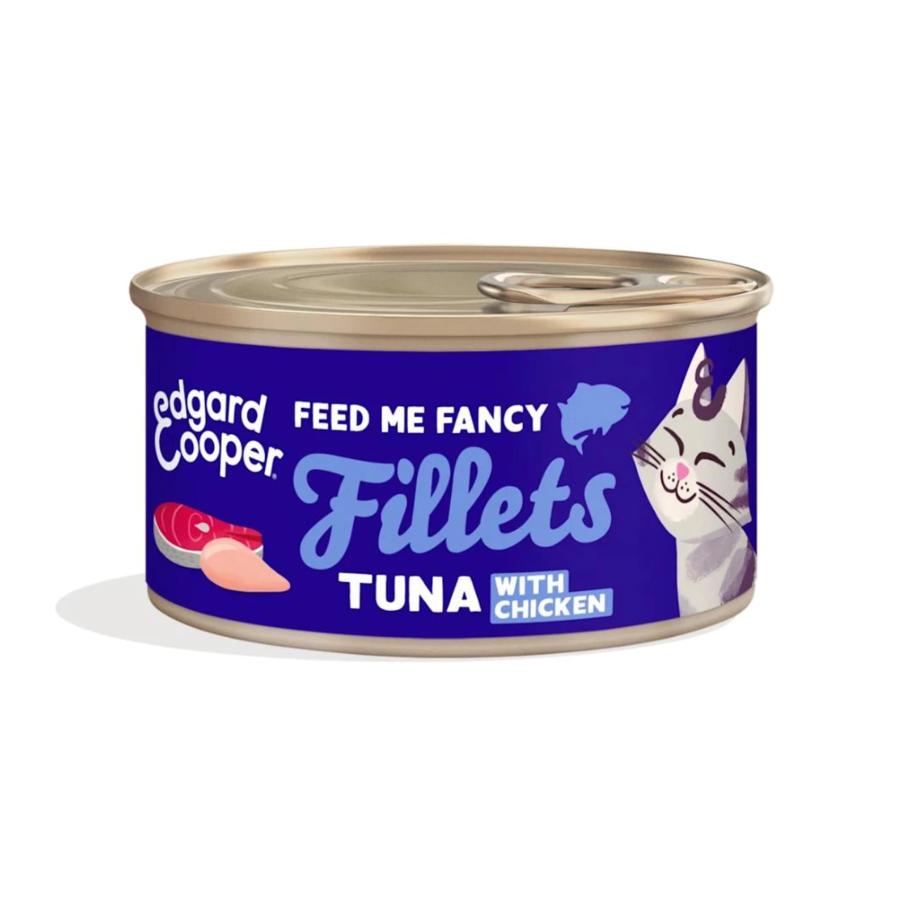 Edgard & Cooper kattefilet tun og kylling i bouillon 70 g